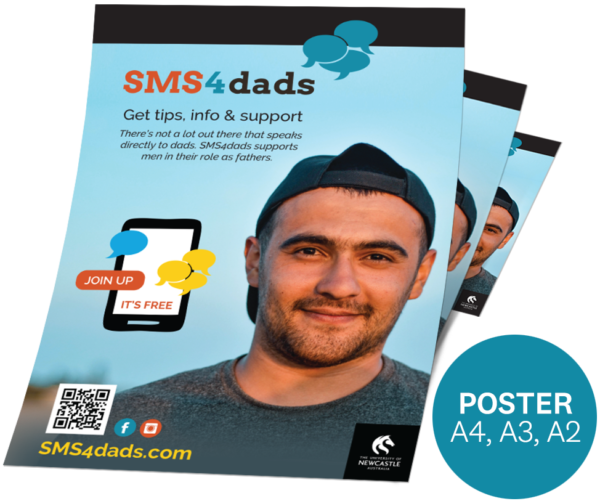 SMS4dads Poster (various sizes) -